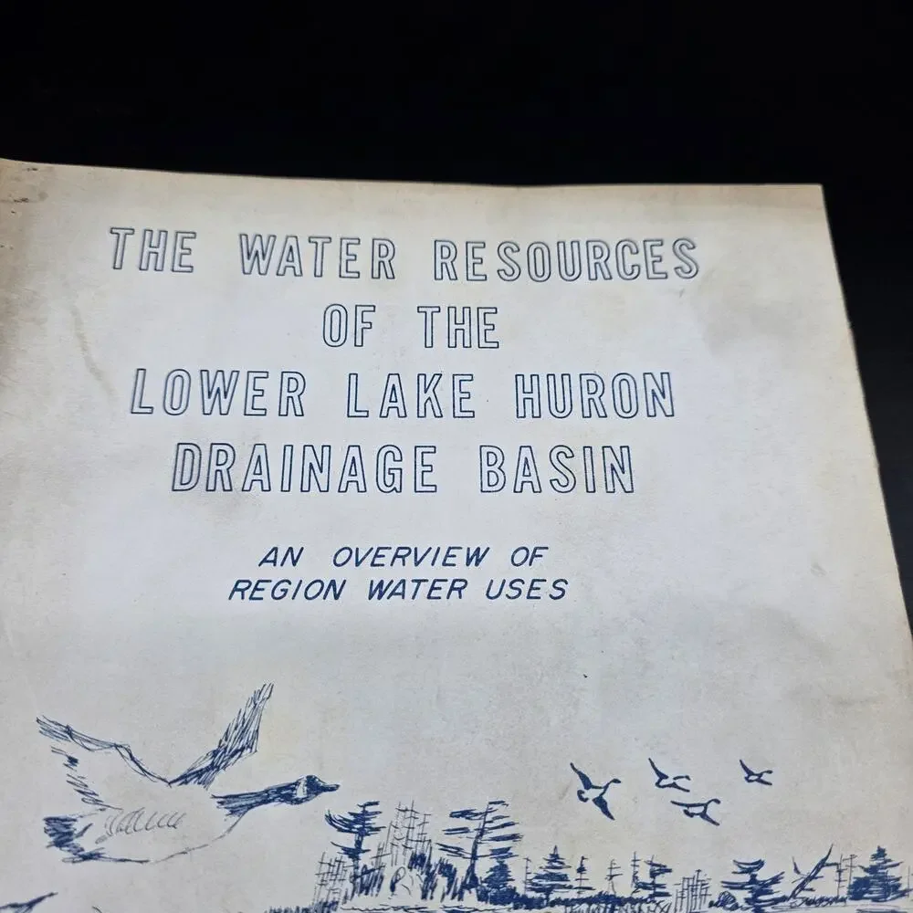 Vintage 1968 Michigan Water Resources Lower Lake Huron Drainage Basin Report